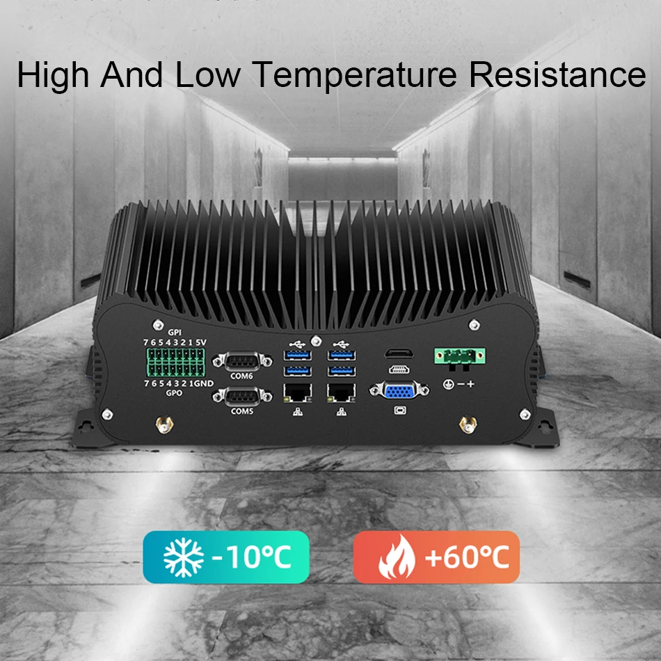  Безвентиляторный мини настольный пк Core i7 10510U DDR4 RS232 RS485 2 LAN WiFi LPT PS/2 VGA 4G LTE SIM GPIO промышленный