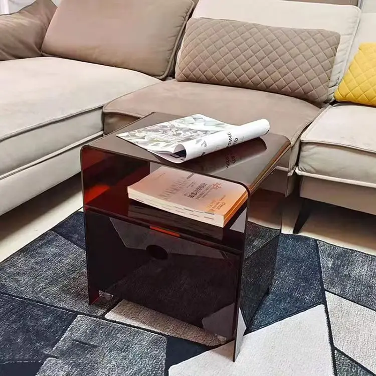 Spot Acrylic Plexiglass Bedside Living Room Coffee Table Modern Hotel Side Table