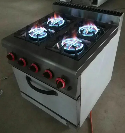Коммерческая газовая плита с 4 горелками Высококачественная для приготовления пищи