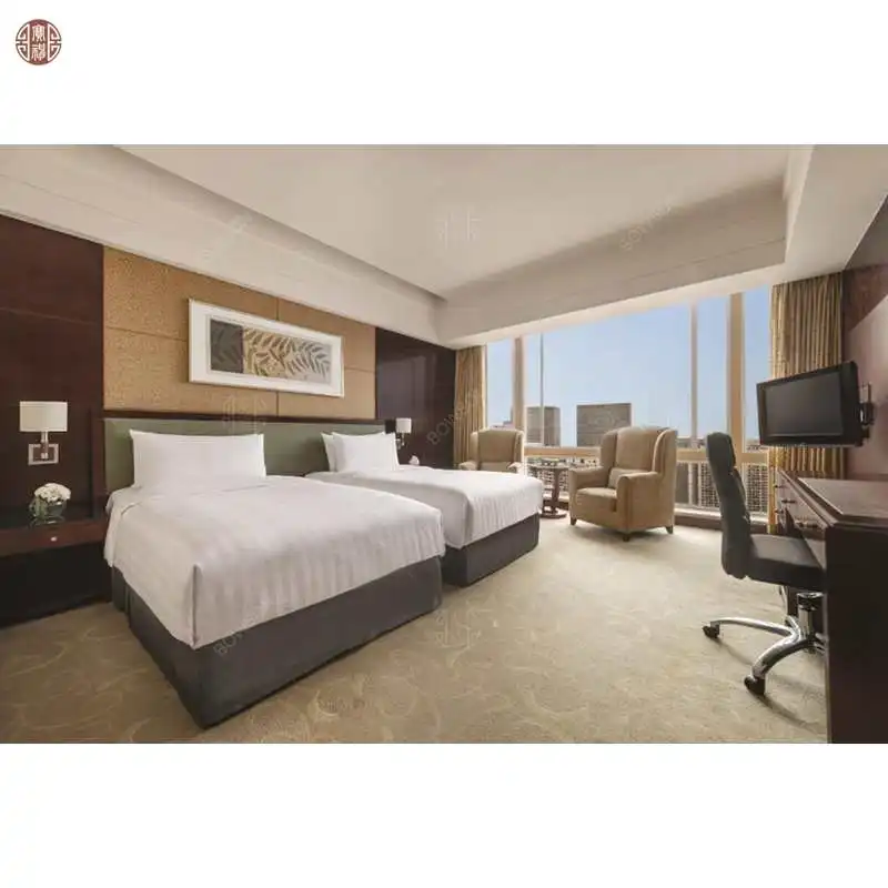 2022 Modern Design 5 Stars Hotel Luxury Furniture Hotel Wood Beds For Sale