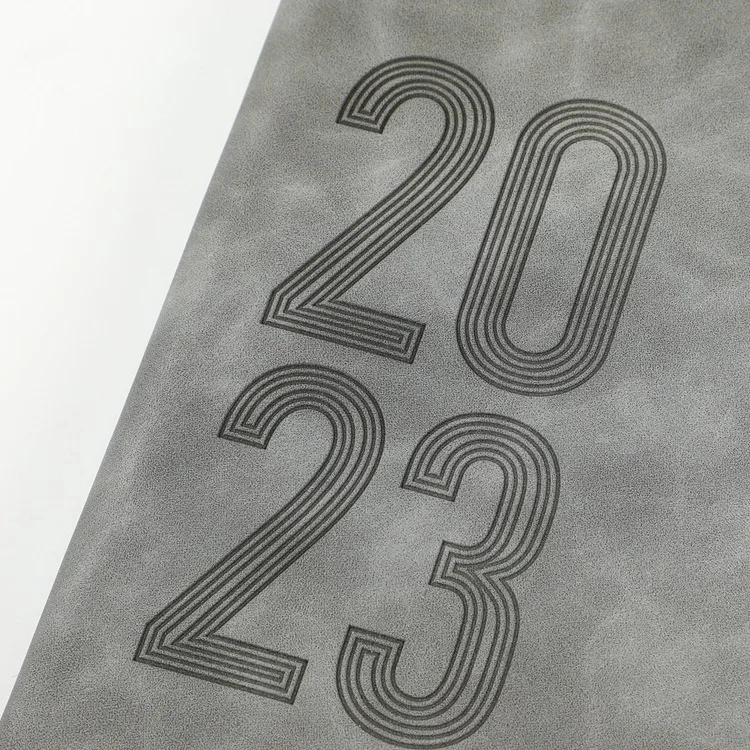 English 2023 Spanish schedule book 365 days soft leather journal notebook diaries and organizers journal a5 planner
