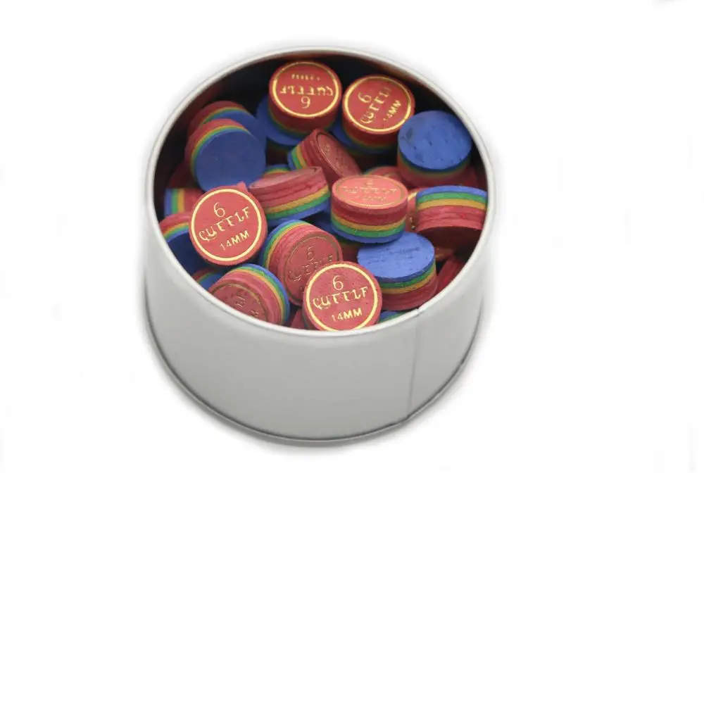 Cueelf Standards Hign Quality Rainbow S/M/H 11mm/14mm 6 layers pool cue tips cue head Accessory 1 Piece