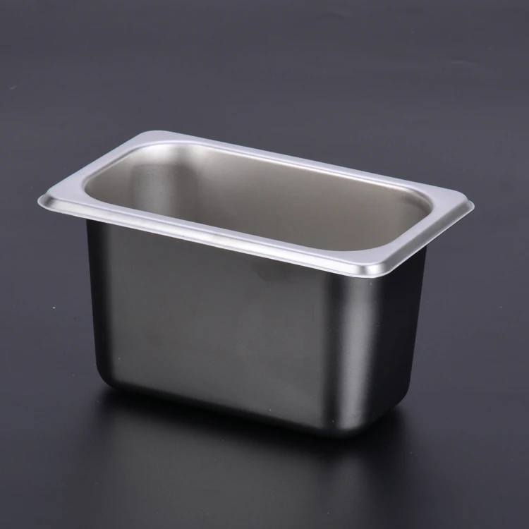 Ice Cream Gn Pan 1/9 1/6 2/3 Stainless Steel Steam Table Food Pan Gn Catering Buffet Container Tray Gastronorm For Restaur