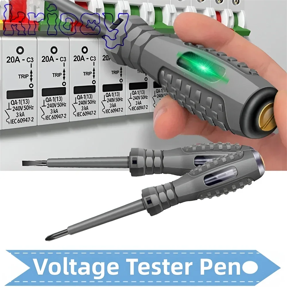 Digital Voltage Tester Pen AC Non-contact Induction Test Pencil Voltmeter Detector Electrical Slotted Screwdriver Indicator