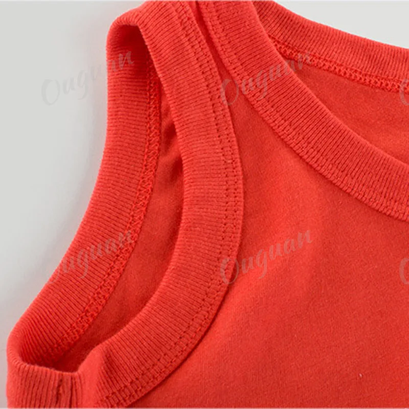 Summer Tank Top for Boys Girls Letters Print Children Undershirt Cotton Kids Singlets Sleeveless Tops