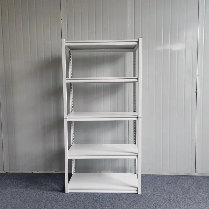 Light duty storage metal kitchen shelf unit home display racking system 5 tier boltless shelving rack for home use