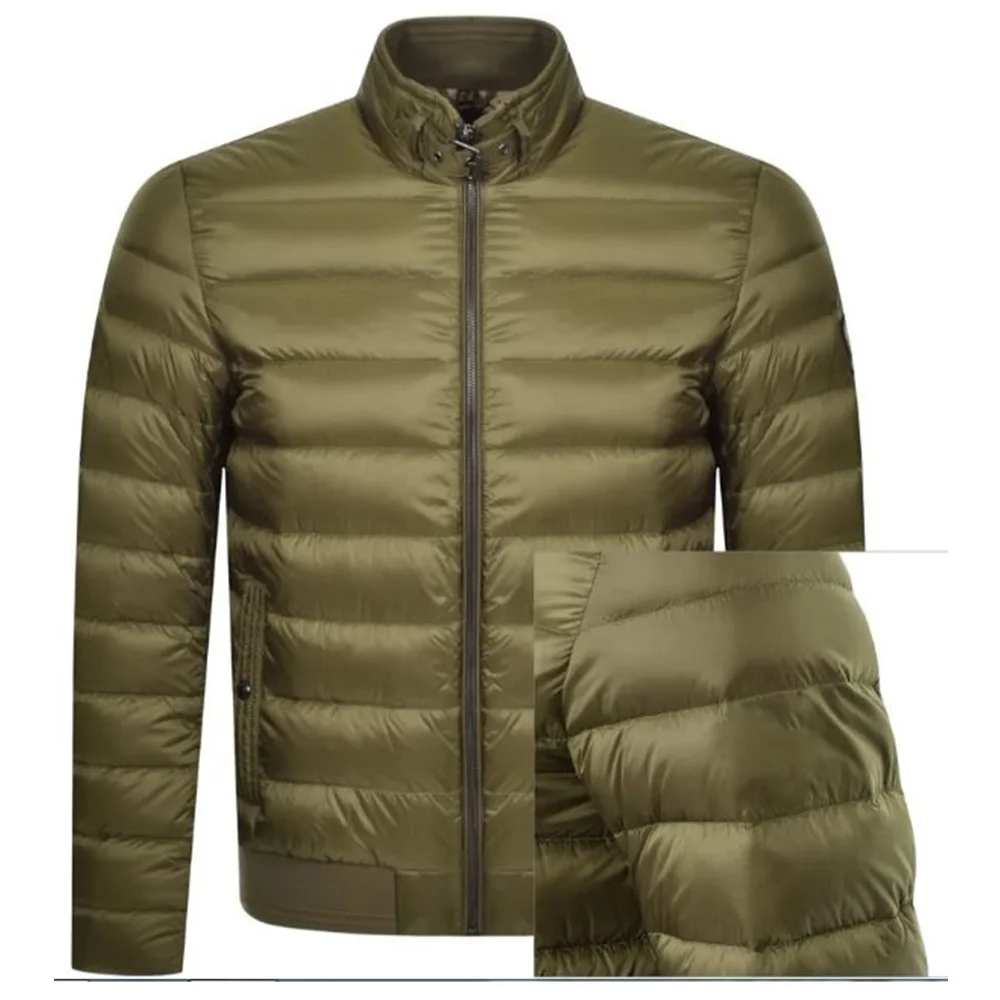 puffer jackets for men Olivia color front zip padded design without hood