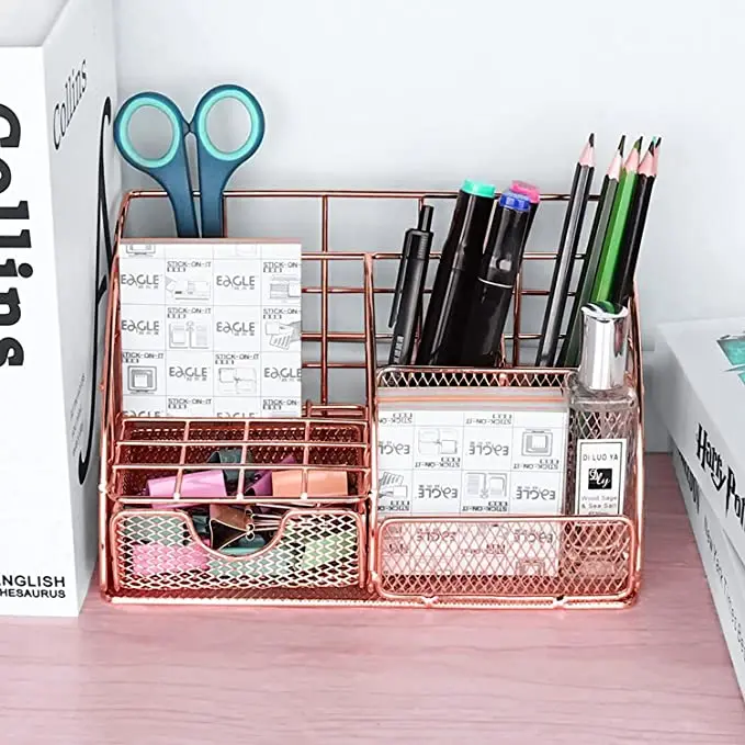 Storage Office Square Desk Organizer Modern  Pen Holders