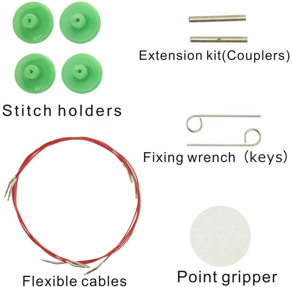 13 размеров, сменные спицы для вязания, набор алюминиевых круговых спиц для вязания