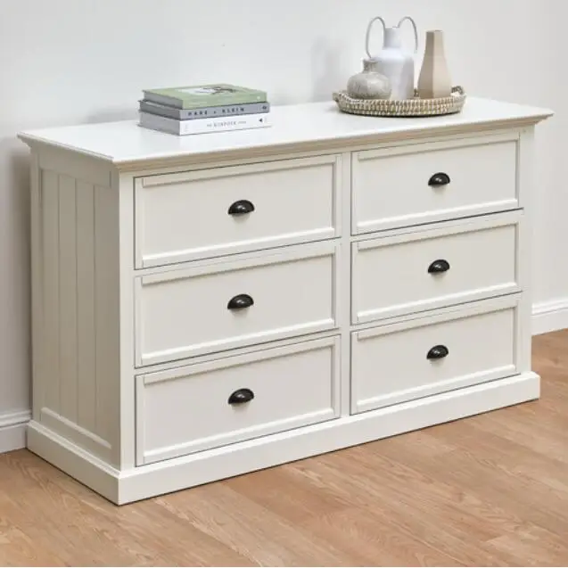 Classic White 5 Drawers Chest Cabinet French Chest of Drawers