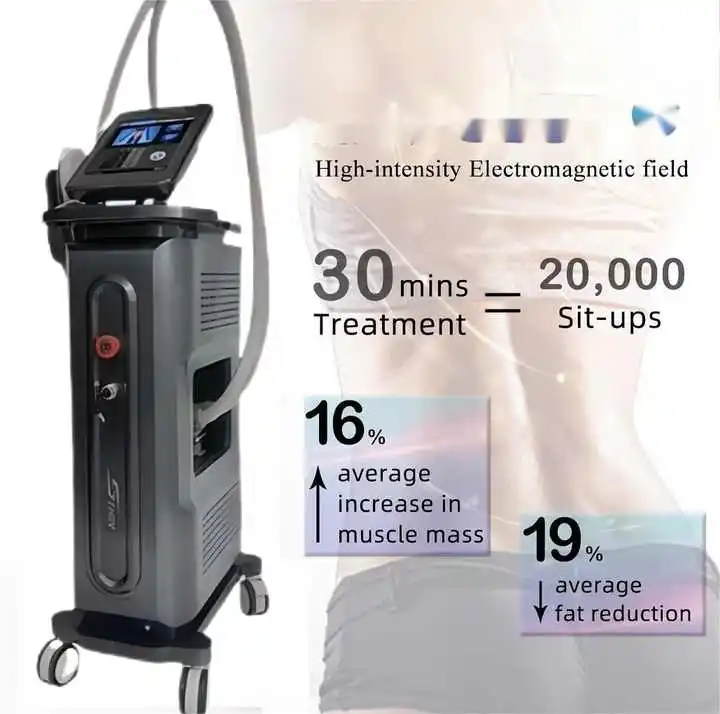 Black EmSlim non-invasive body contouring treatment high-intensity focused electromagnetic slimming machine em slim shape sculpt