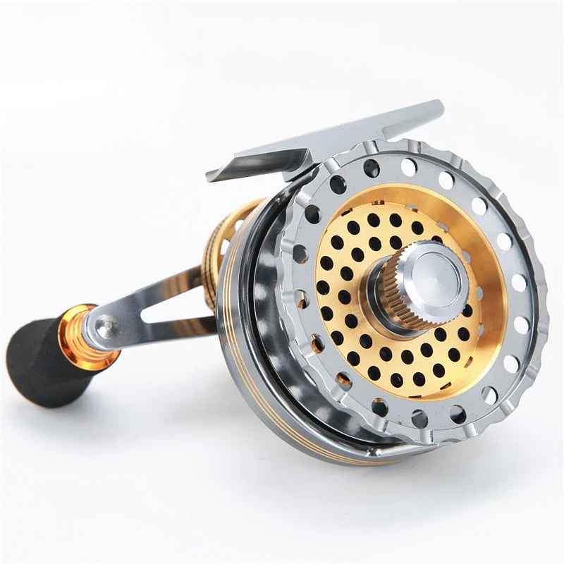 Оптовая продажа, Новое поступление, 6 + 1BB, полностью металлическая крышка, Высококачественная Рыболовная катушка для плота, алюминиевая Рыболовная катушка для подледной ловли нахлыстом