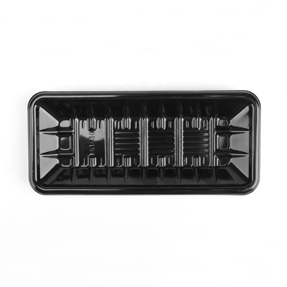 
Plastic for black RPET/PET disposable pork fresh biodegradable custom size vegetable tray 