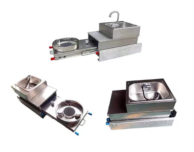 Customizable Sliding-Type Integrated Kitchen with Durable Easy-to-Clean Features for Yacht Temporary Shelters & Portable Houses