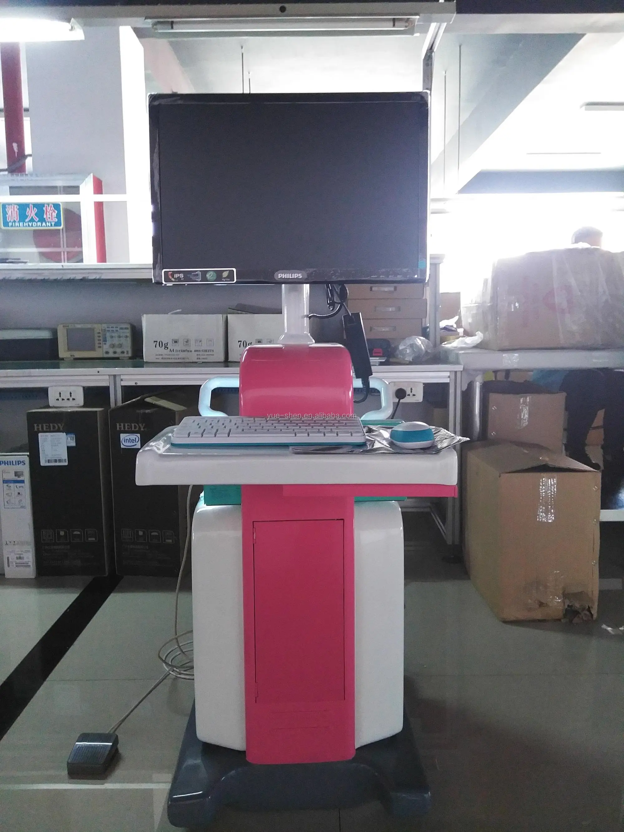 YSSW3303B High advantage colposcope trolley gynecology video colposcope