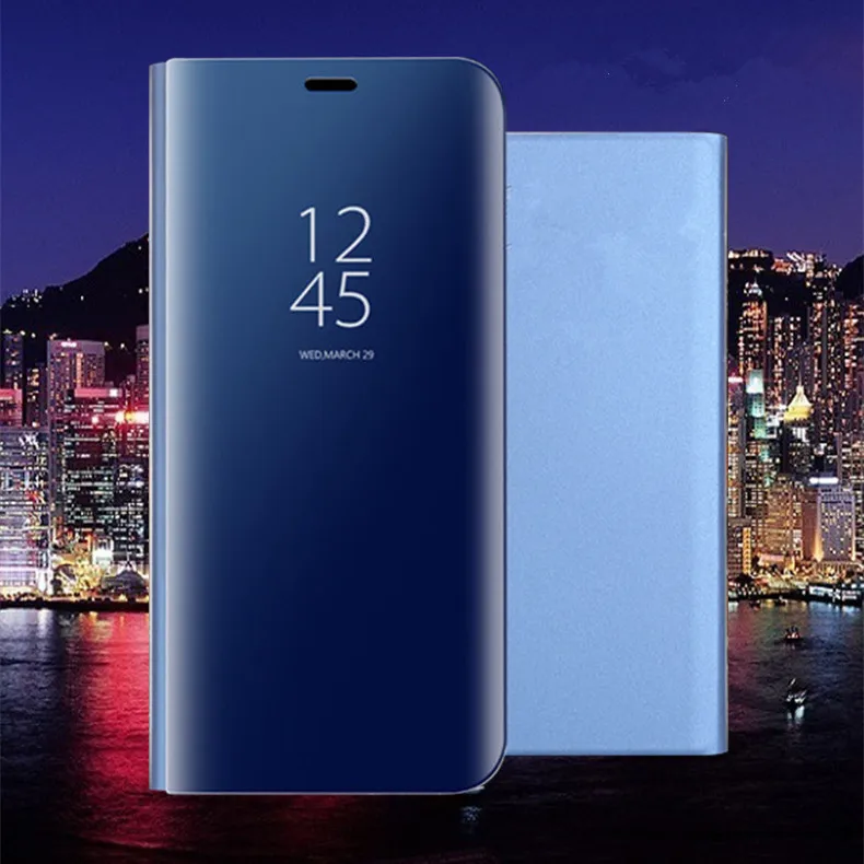 Smart Pu Leather Mirror Flip Phone Case For Xiaomi Redmi Note 5 Pro Cover