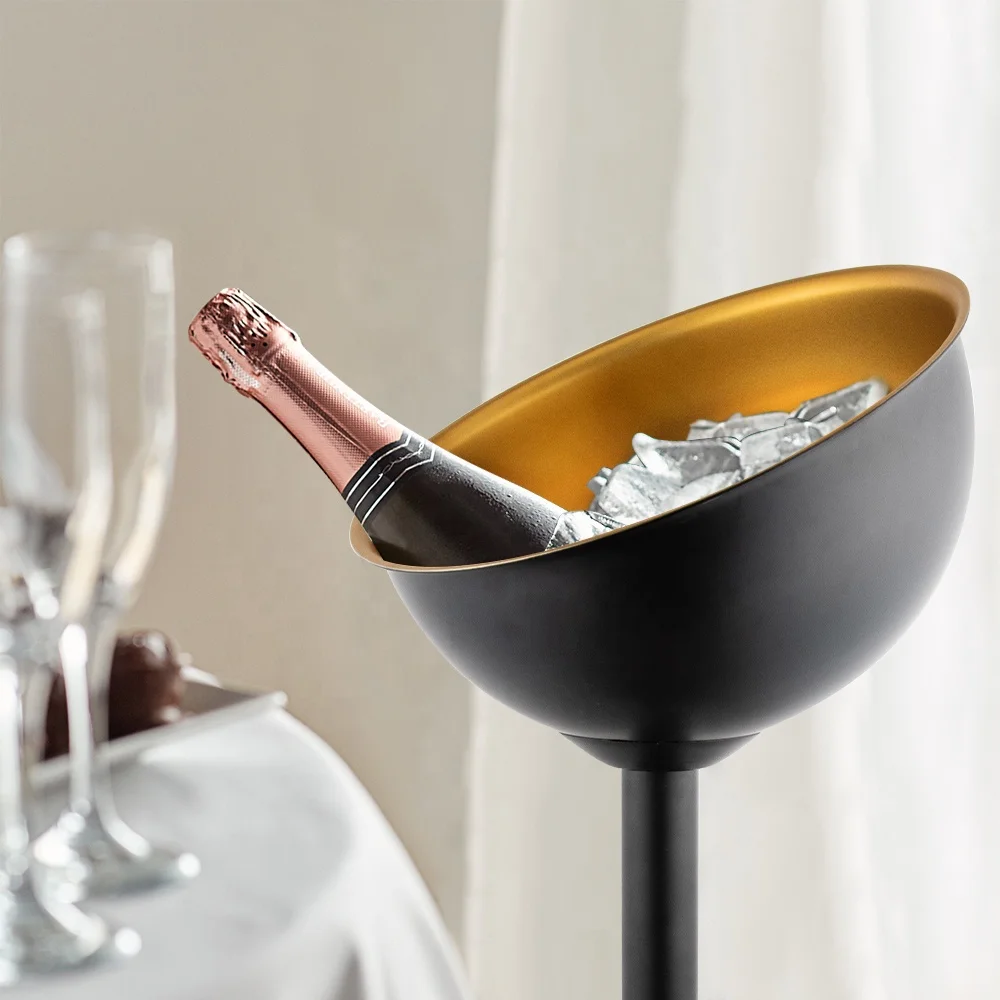 Wholesale Buffet Party Bar Restaurant Catering Stainless Steel Beer Wine Champagne Ice Bucket With Stand Kmart
