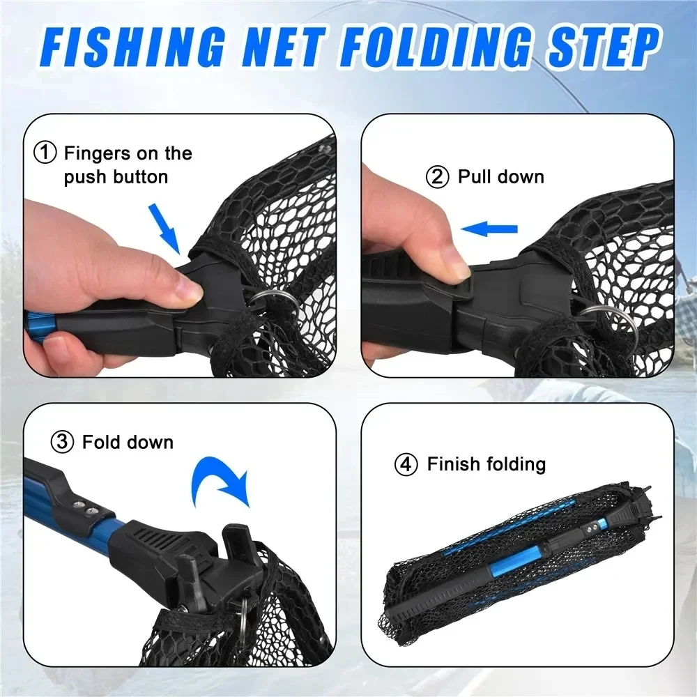 92cm Aluminum Alloy Mesh Retractable Triangle Folding Hand Mesh Light and Easy to Carry