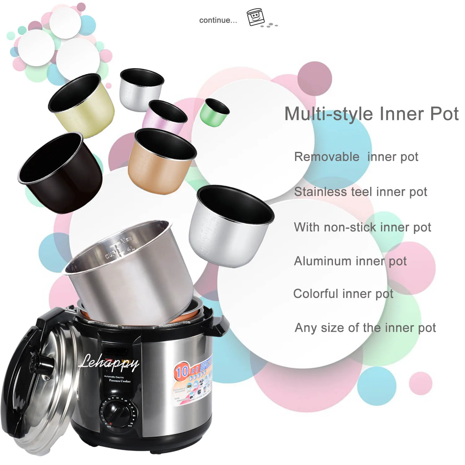 new arrival electric pressure cooker high-powered pressure cooker with capacity 6 L 8 L 10 L