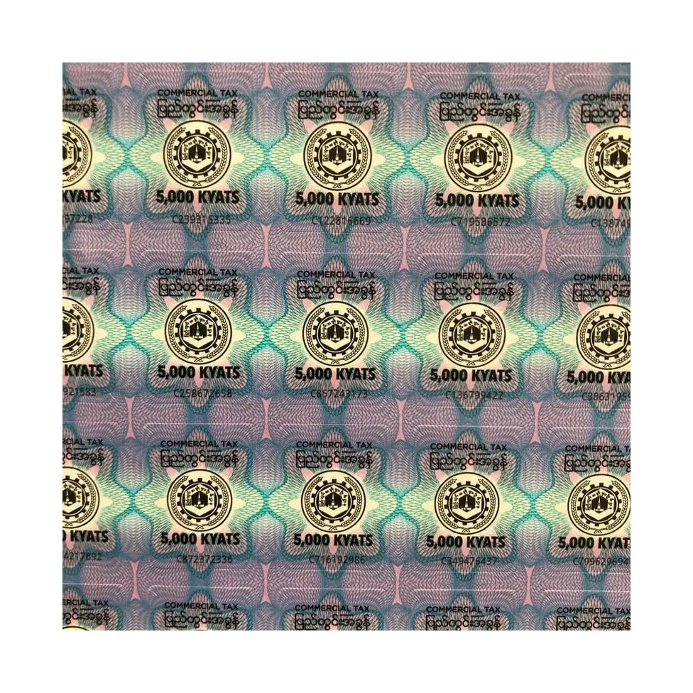 Индивидуальная Настройка лазерного QR-кода, противофлуоресцентная ярлыка против подделки, самоклеящаяся ярлык цвета