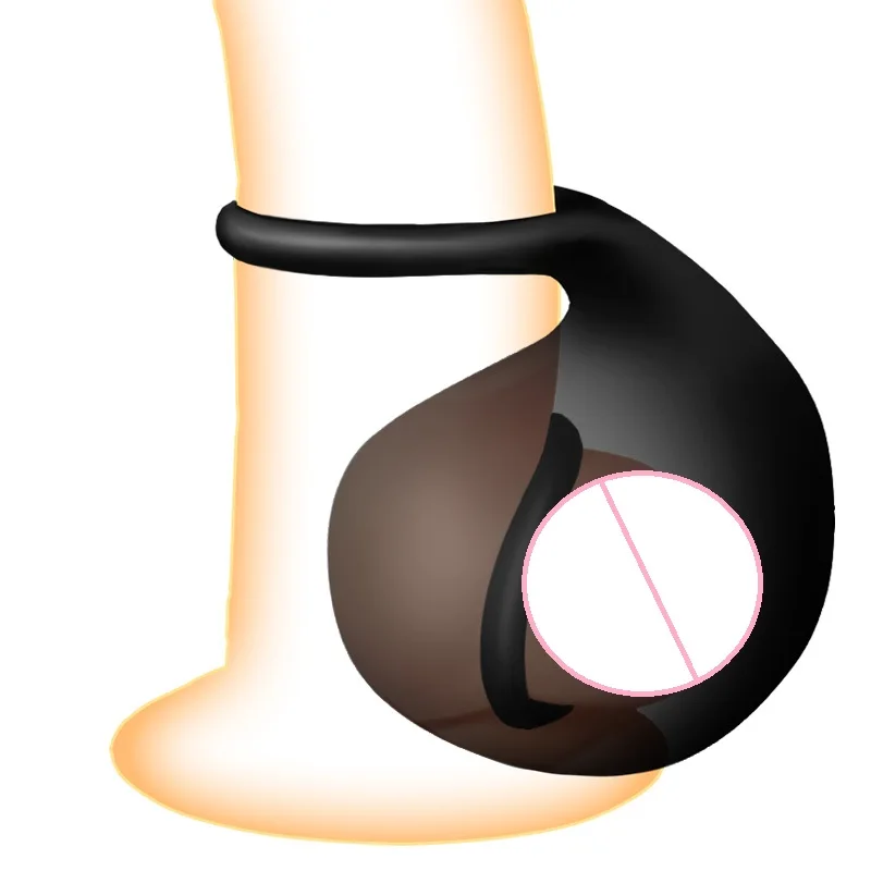 Man Male Penis Glans Bag Cover Hinder Foreskin Restraint Penis Sleeve Rings Heavy Cock Ring