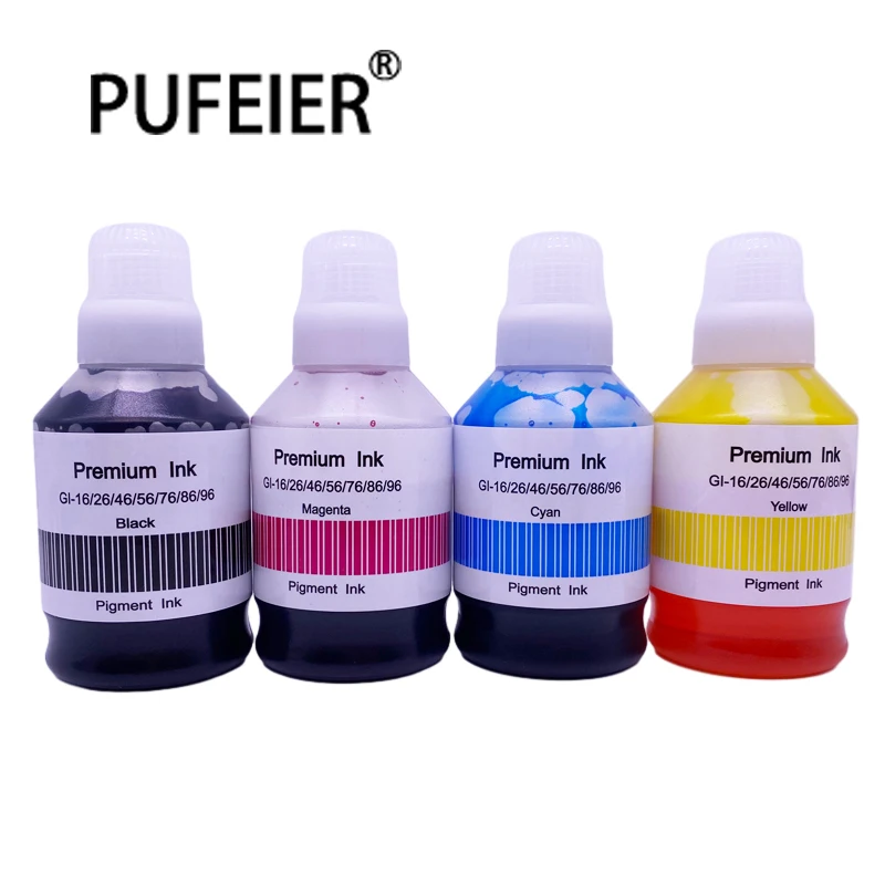 170ML 135ML Bottle GI76 Refill Pigment Ink Compatible For Canon GX6070 GX7070 Inkjet Printer Bulk Pigment Ink