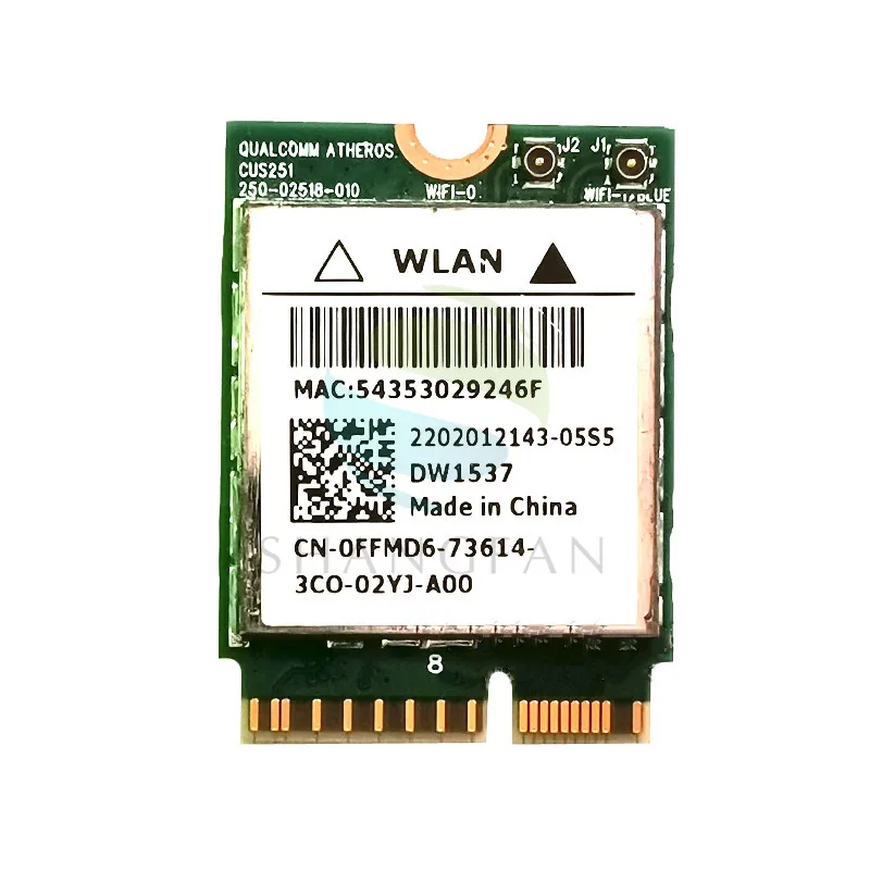 DW1537 For Atheros QCSNFA282 802.11 a/b/g/n WIFI 300M+BT 4.0 M.2 Card For Dell Venue 11 Pro