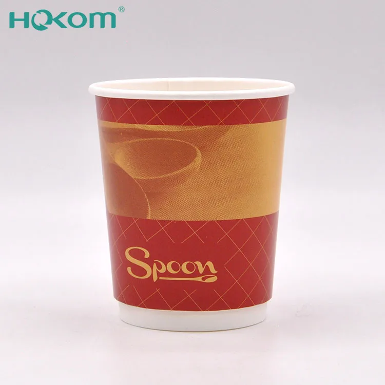High quality custom double wall kraft paper coffee cup cups disposable