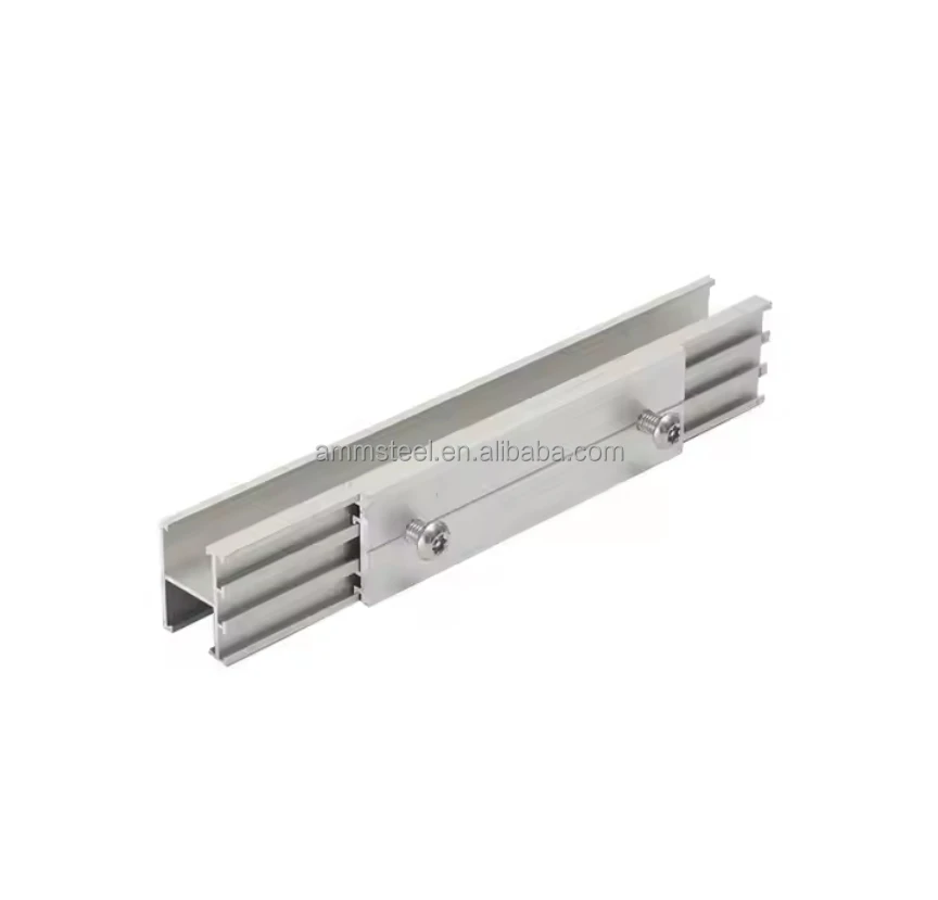 Dual Linear Guide Rail Tracker for Photovoltaic Brackets Woodworking Aluminum Profile with Roller Slide Roof Ground Installation