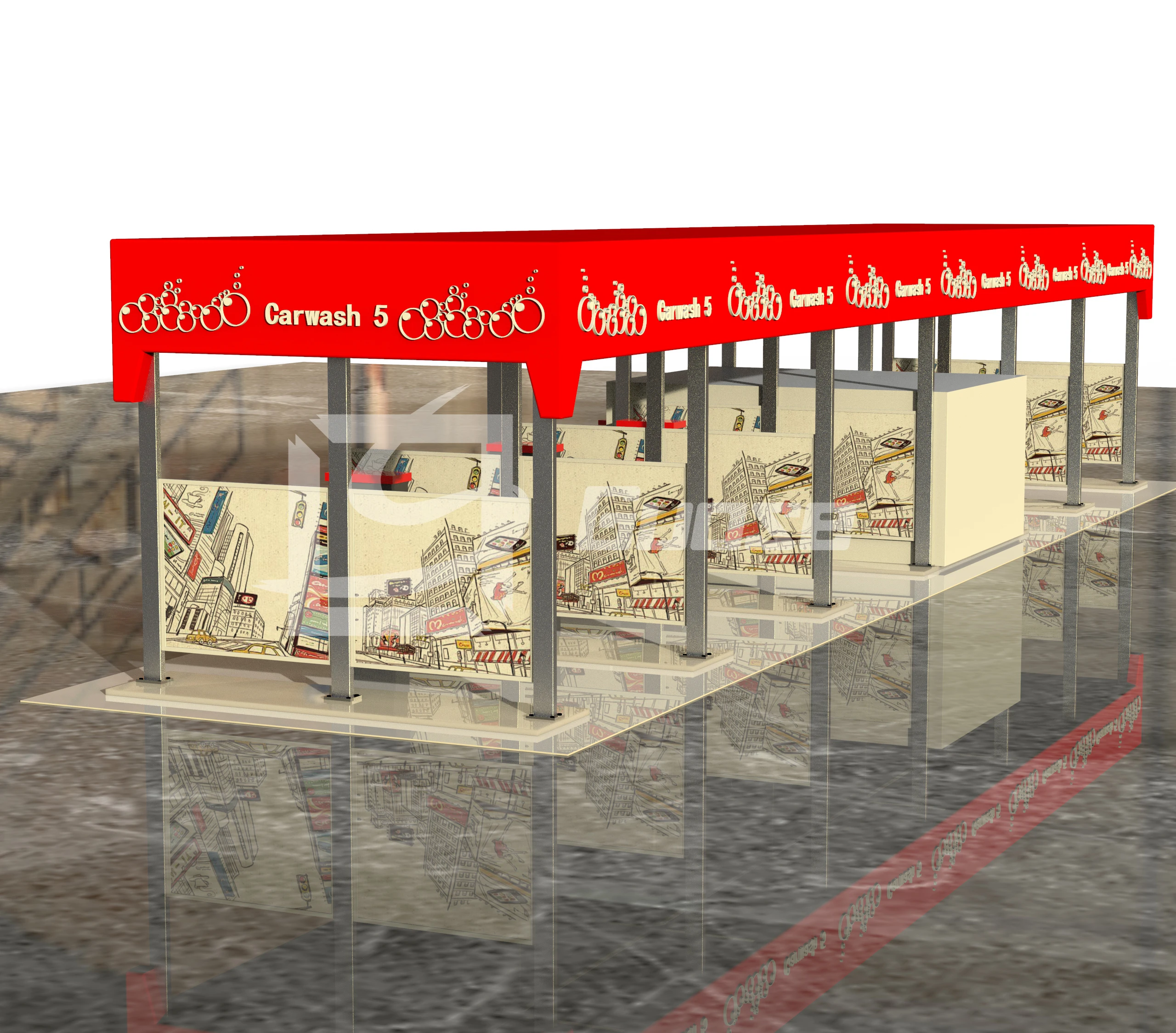 Washing Machine Equipment Mobile Self Service Car Wash