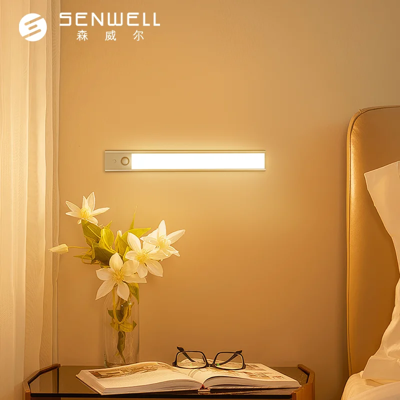 Customized Intelligent LED Induction Light One-Click Switch Aluminium Sensor Cabinet Light No Wiring Required Kitchen Closet