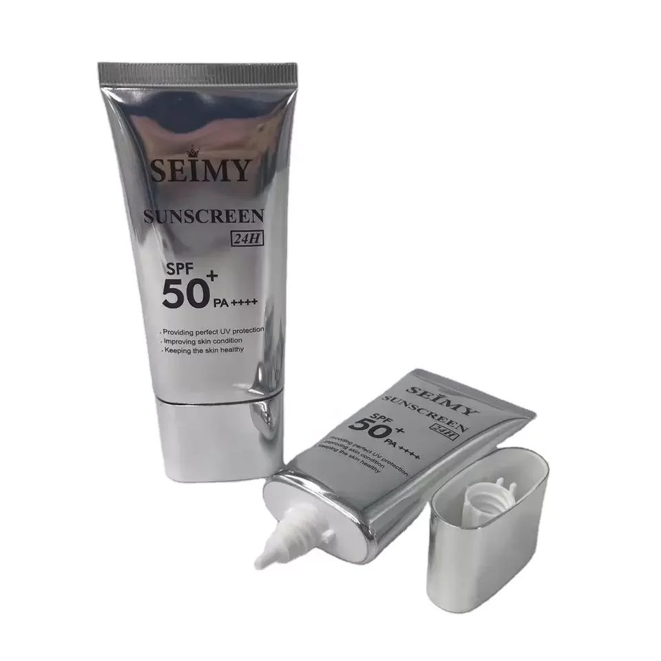 30ml 50ML 60ml Custom Degradable Sunscreen Tube With Airless Pump Luxury plastic cosmetic tubes