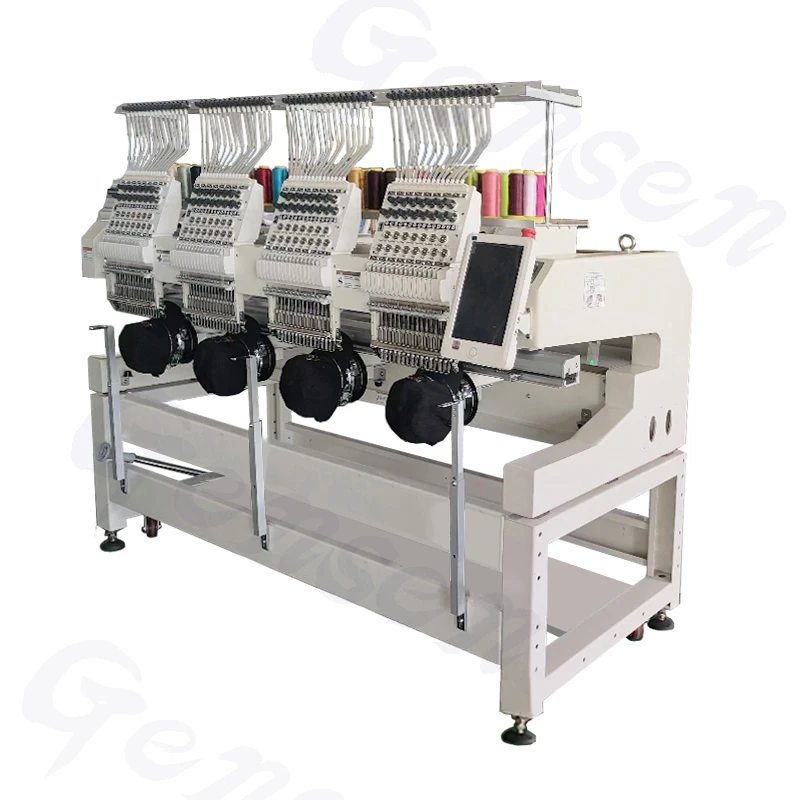 Wholesale Digital Embroidery Machine multifunctional Embroidery Machine flat Tshirt Cap Hat Embroidery Machine 4 heads