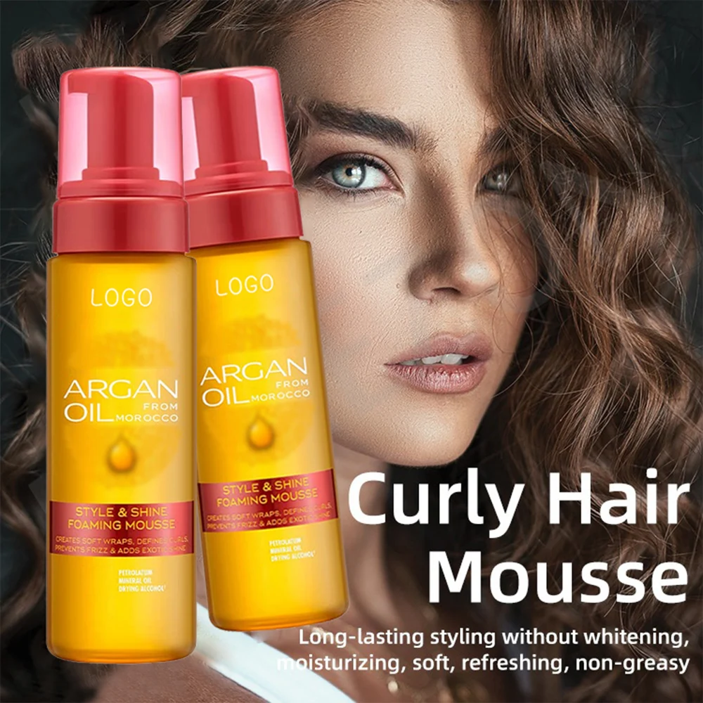 Fast Shipping Argan Oil Style & Shine Foam Mousse Nourishing Long-Lasting Hold Hair Styling Mousse