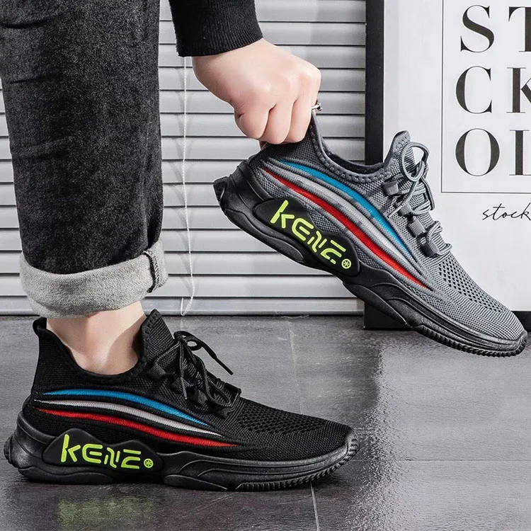 Акция, специальное предложение, модная Вязаная мужская спортивная обувь, Классическая американская спортивная обувь для бадминтона на заказ, дешевые кроссовки