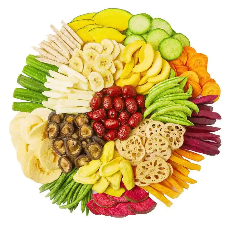 Заводская цена, высокое качество, сушеные здоровые фрукты, закуска VF, смешанные овощи, хрустящие чипсы