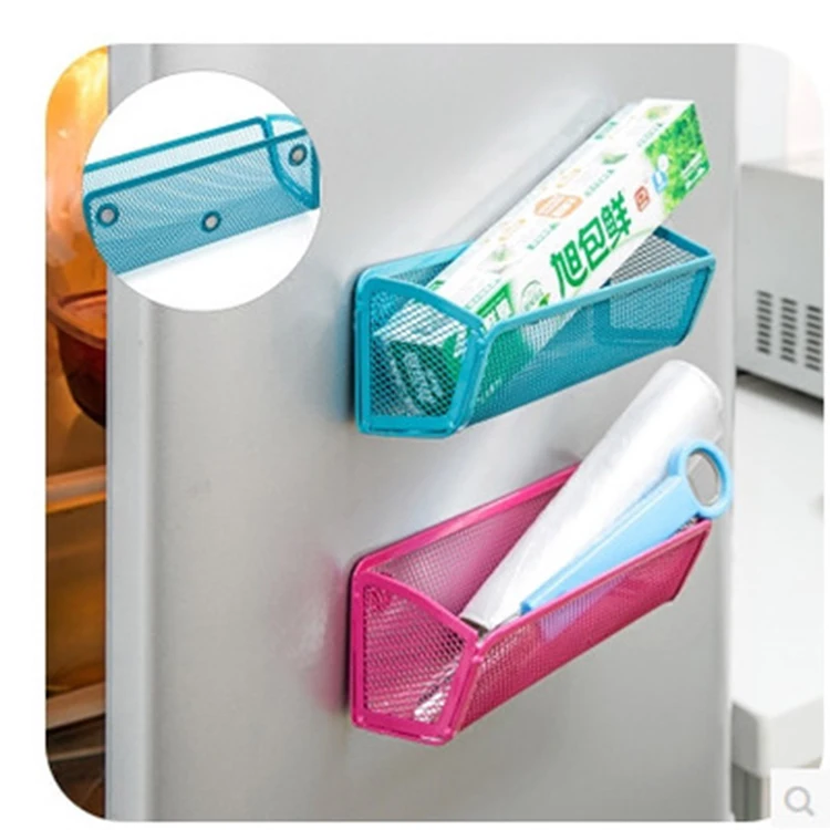Office Supplies Desktop Storage Hanging Wire Mesh Metal Whiteboard Magnetic Pen Pencil Holder for Fridge