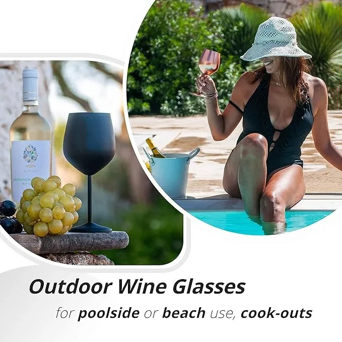 Customizable Logo 18oz Rose Gold Copper Gold Plated Wine Metal Goblet Flute Stainless Steel Red Wine Glass