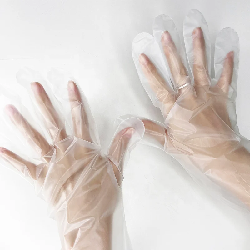 
Plastic Food safe disposable tpe gloves for household cleaning use 