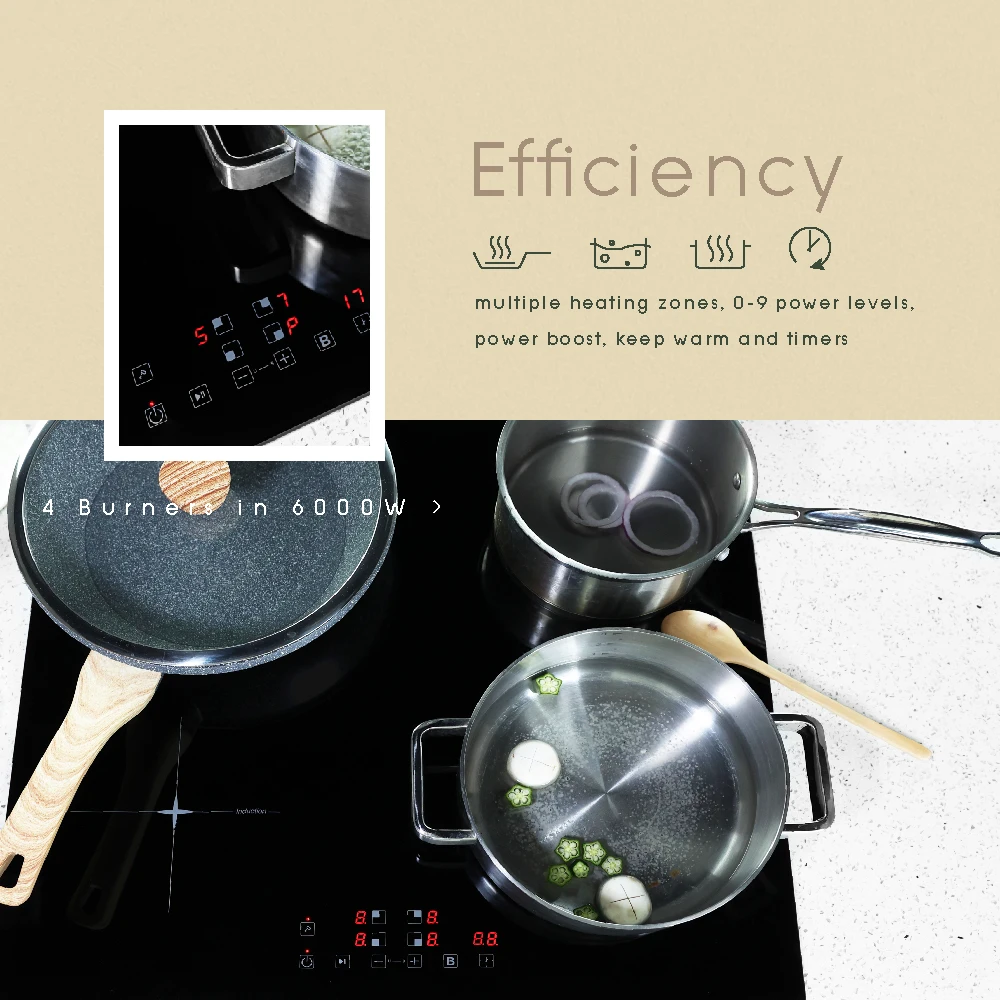 Home Appliances New Design High Quality Sensor Touch Button Induction Cooker 8000w for Home Appliances