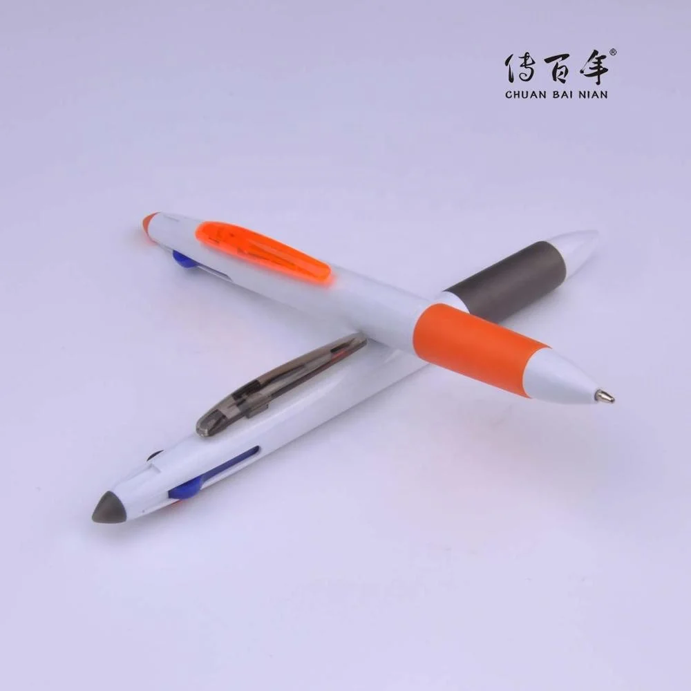 High quality 3 color ball pen/3 in 1 multicolor pen