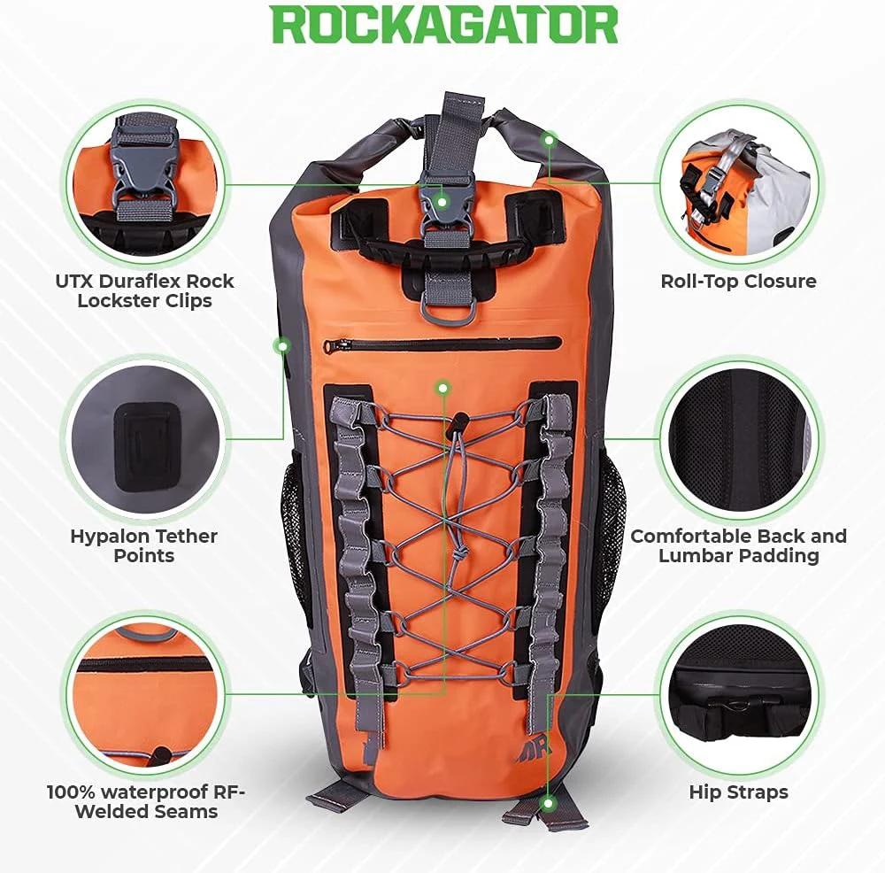 Free sample Waterproof Backpack Waterproof Bag Dry Bags 30L Roll Top Closure Travel Bags For Kayaking Camping Boating