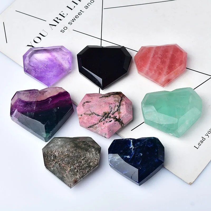 Wholesale Natural Heart Shape Amethyst Energy Healing Mineral Stone Crystals Heart for Wedding Gifts