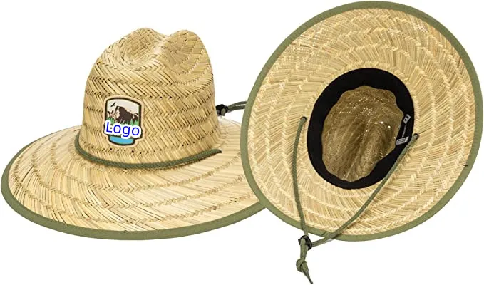 Летняя соломенная шляпа для серфинга Lifeguard, ковбойская шляпа с широкими полями, оптовая продажа, пляжная шляпа от солнца для кемпинга
