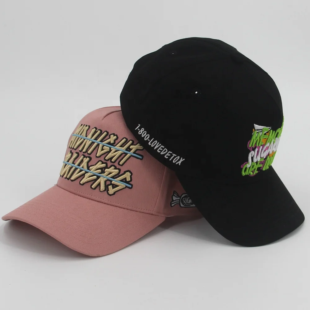 Wholesale Unisex Adjustable Cotton Snapback Hip Hop Outdoor Sports Hats Customized 5 Panel Fitted Plain Baseball Cap Hats