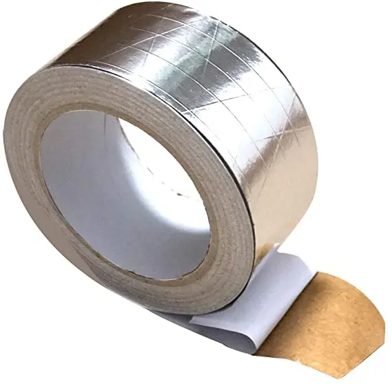 HVAC Alu solvent glue Waterproof 3way Dimensional 7 mic Foil Scrim Kraft Aluminum Foil Tape