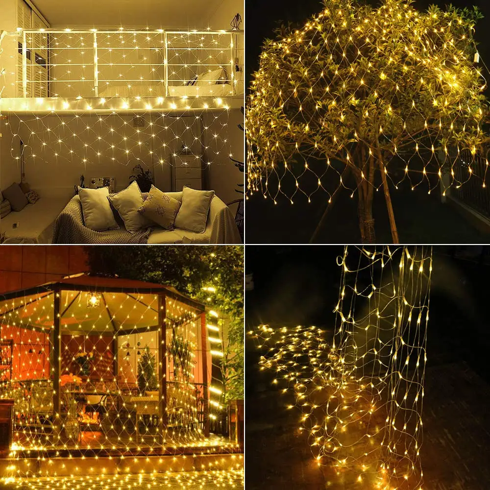 2x2M 400LEDs Mesh Fairy String Light Garland lighting Fairy Wedding Party Holiday LED Light Net