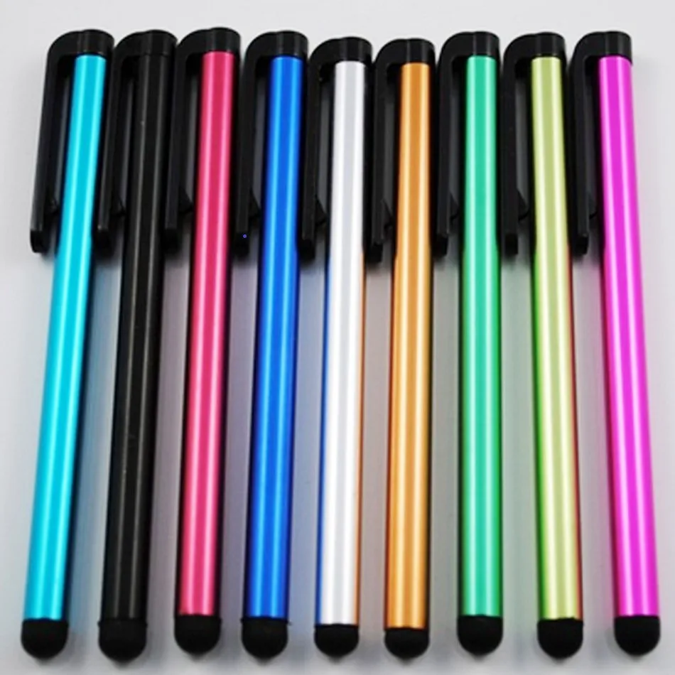 100pcs/lot Capacitive Touch Screen Stylus Pen for IPhone IPad IPod Suit Other Smart Phone Tablet Metal
