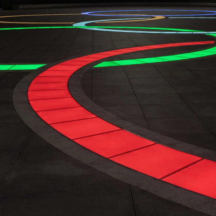 LED buried lamp gemstone roads Buried Lamps artificial luminous stone driveway IP67 Glass Sidewalk inground LED Brick Lights