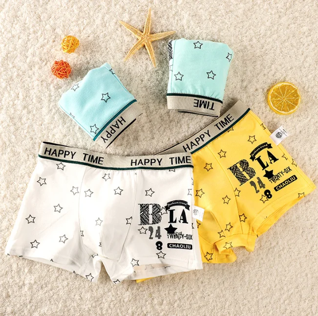 
2021 High Quality Fashion Design Teen Boys Underwear Boxer For Aged 2-12 Years 